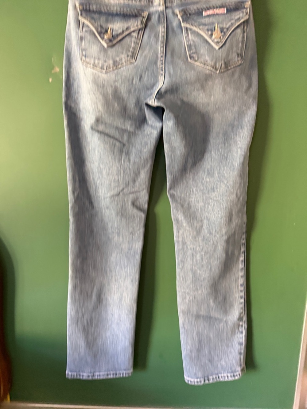 Hudson Jeans Faded Light Blue Straight Leg Denim Womens 4 Stretch Mid-Rise